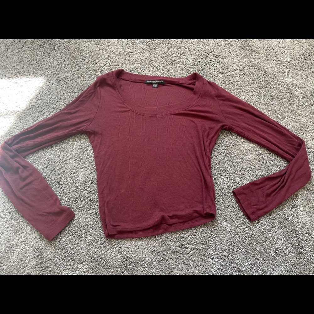 Brandy Melville Burgundy long sleeve